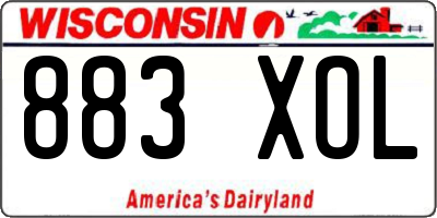WI license plate 883XOL