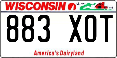 WI license plate 883XOT