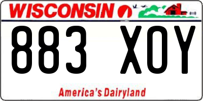 WI license plate 883XOY