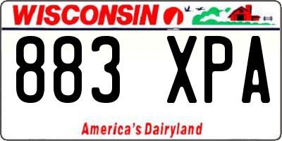 WI license plate 883XPA