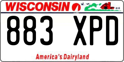 WI license plate 883XPD