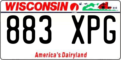 WI license plate 883XPG