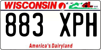 WI license plate 883XPH