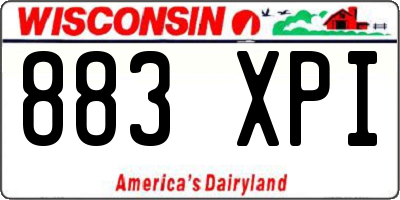 WI license plate 883XPI