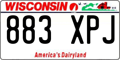 WI license plate 883XPJ