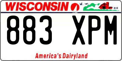 WI license plate 883XPM