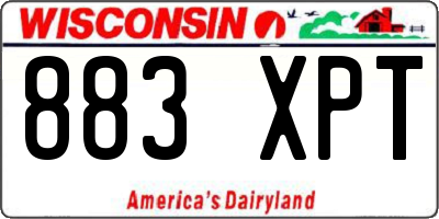 WI license plate 883XPT