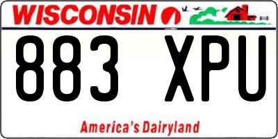 WI license plate 883XPU