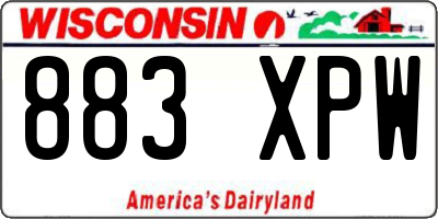 WI license plate 883XPW