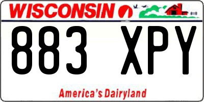 WI license plate 883XPY
