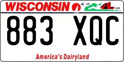 WI license plate 883XQC