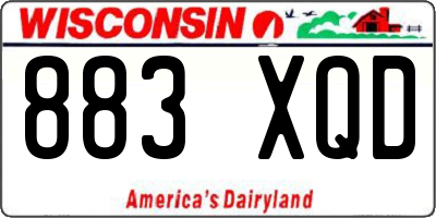 WI license plate 883XQD