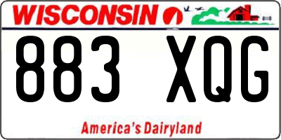 WI license plate 883XQG