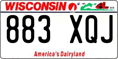 WI license plate 883XQJ