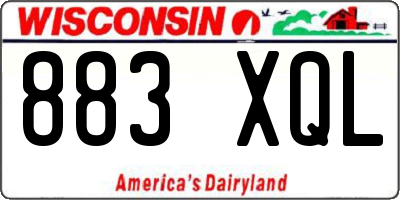 WI license plate 883XQL