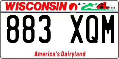 WI license plate 883XQM