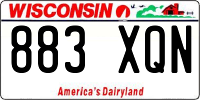 WI license plate 883XQN