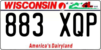 WI license plate 883XQP