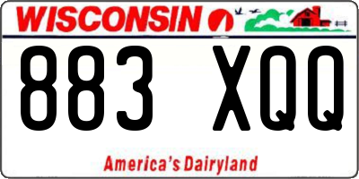 WI license plate 883XQQ