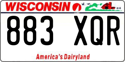WI license plate 883XQR