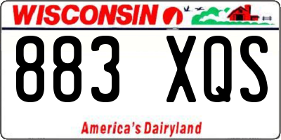 WI license plate 883XQS