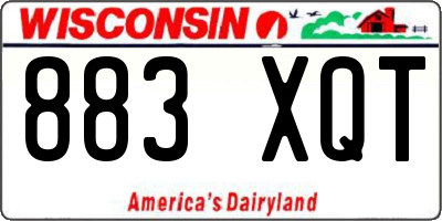 WI license plate 883XQT
