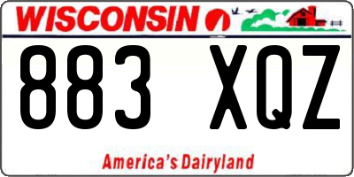 WI license plate 883XQZ