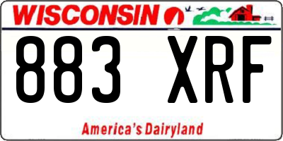 WI license plate 883XRF