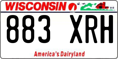 WI license plate 883XRH