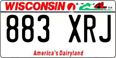 WI license plate 883XRJ