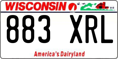 WI license plate 883XRL