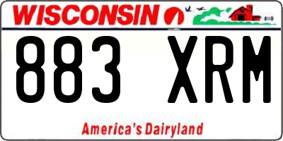 WI license plate 883XRM