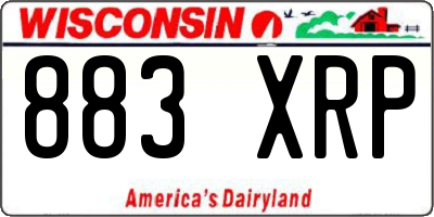 WI license plate 883XRP