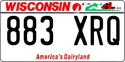 WI license plate 883XRQ