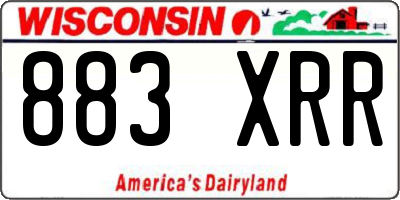 WI license plate 883XRR