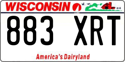 WI license plate 883XRT