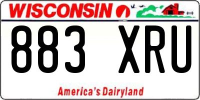 WI license plate 883XRU