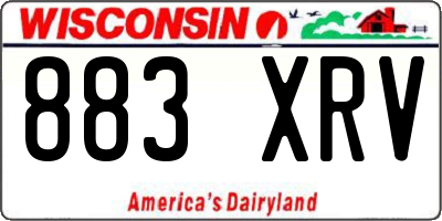 WI license plate 883XRV