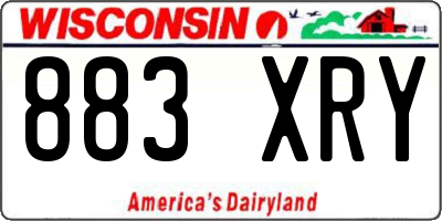 WI license plate 883XRY