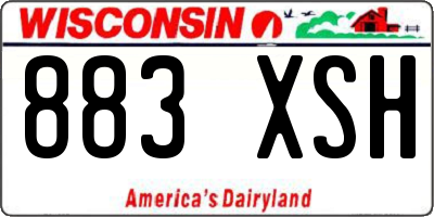 WI license plate 883XSH