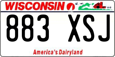 WI license plate 883XSJ