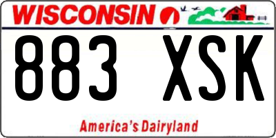WI license plate 883XSK