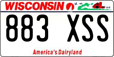WI license plate 883XSS