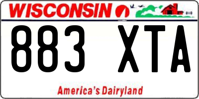 WI license plate 883XTA