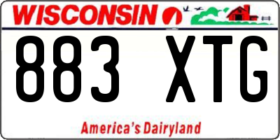 WI license plate 883XTG