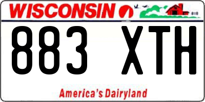 WI license plate 883XTH