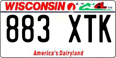 WI license plate 883XTK