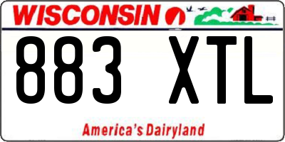 WI license plate 883XTL