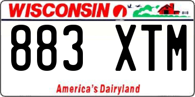 WI license plate 883XTM