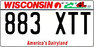 WI license plate 883XTT